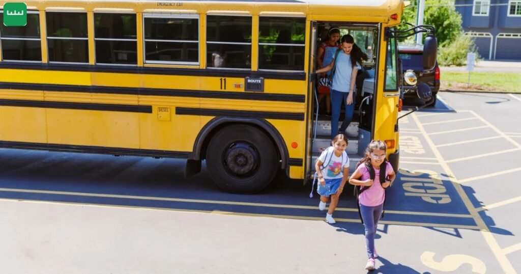 Two School Buses End to End